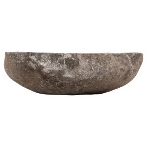 Stone sink made of river stone in gray color 55x44x16cm Hm4193