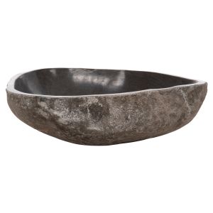 Stone sink made of river stone in gray color 55x44x16cm Hm4193