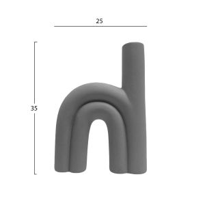 Ceramic vase Arcon Hm4638.03 Matte Grey 25x6x35hcm.