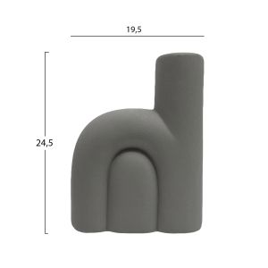 Ceramic vase Arcon Hm4640.03 Matte Grey 19.5x7x24.5hcm.