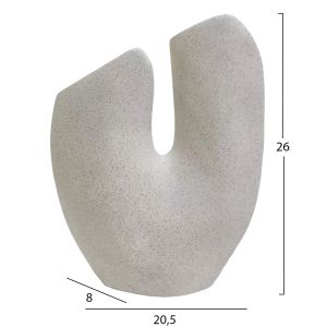 Ceramic vase Arken Hm4619.01 Off White 20.5x8x26hcm.