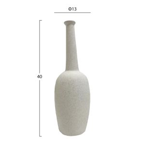 Ceramic vase Elendil Hm4591.01 Off White Φ13x40hcm.