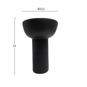 Ceramic vase Elendil Hm4602.02 Matte Black Φ23.5x33hcm.