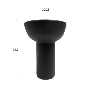 Ceramic vase Elendil Hm4603.02 Matte Black Φ20.5x26.5hcm.