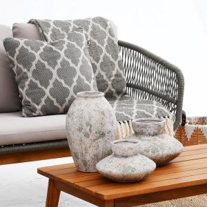 Керамична ваза Fl19311 сив цвят 16x16x16см