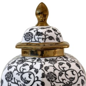 Ceramic vase Fl22424 black-white-gold color 26x39cm