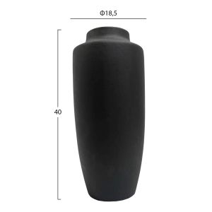 Ceramic vase Galad Hm4587.02 black matte Φ18.5x40hcm.