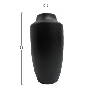 Ceramic vase Galad Hm4588.02 black matte Φ16x32hcm.