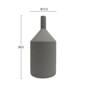 Ceramic vase Galad Hm4608.03 gray matte Φ13.5x30.5hcm.