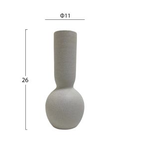 Ceramic vase Galad Hm4616.01 Off White Φ11x26hcm.
