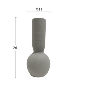 Ceramic vase Galad Hm4616.02 matte gray Φ11x26hcm.