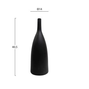 Ceramic vase Galad Hm4634.02 black matte Φ14x40.5hcm.