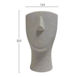 Ceramic vase Humans Hm4632 Off White 13.5x13.5x22.5hcm.