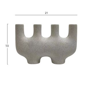 Ceramic vase Mani Hm4641.01 Off White 21x6x13hcm.