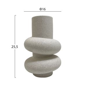 Ceramic vase Rook Hm4627.01 Off White Φ16x25.5hcm.