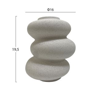 Ceramic vase Rook Hm4628.01 Off White Φ16x19.5hcm.
