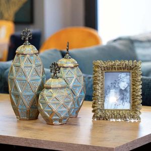 Ceramic vase Veraman Gold 40.5 cm