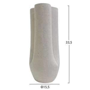 Ceramic vase glaze Hm4611.01 Off White Φ15.5x33.5hcm.