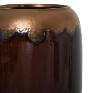 Ceramic floor vase brown gold color 50cm