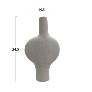 Ceramic vase series Arken Hm4620.01 Off White 19.5x8x34.5hcm.