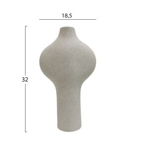Ceramic vase series Arken Hm4621.01 Off White 18.5x8.5x32hcm.