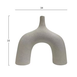 Ceramic vase series Isil Hm4601.01 Off White 34x10x33hcm.