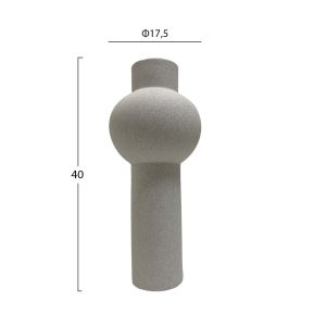 Ceramic vase scepter Hm4604.01 Off White Φ17.5x40hcm.