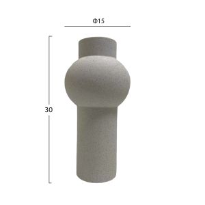 Ceramic vase scepter Hm4605.01 Off White Φ15x30hcm.