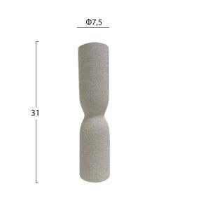 Ceramic vase scepter Hm4615.01 Off White Φ7.5x31hcm.