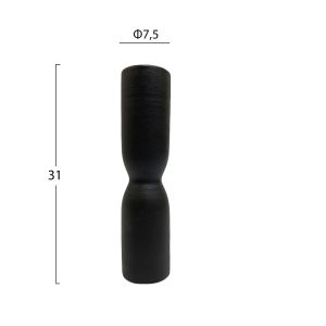 Ceramic vase scepter Hm4615.02 matte black Φ7.5x31hcm.