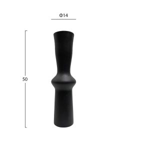 Ceramic vase scepter Hm4637.02 matte black Φ14x50hcm.