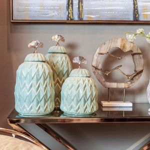 Ceramic decorative vase in veraman color, size 36cm