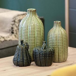 Ceramic decorative apple black-blue color 14x14x15cm