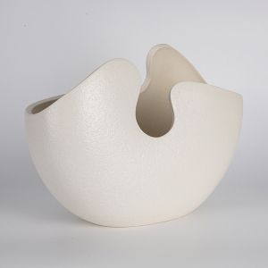Керамична саксия бяла 16.8x7.5x12.8