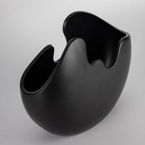 Керамична саксия черна 22.8x11.8x17.2