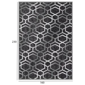 Carpet Josiane, 160x230cm gray-silver, with fringes Hm7675,31