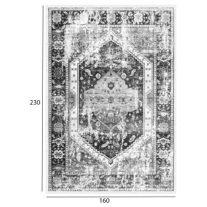 Carpet Josiane, gray-white, vintage, 160x230cm with fringes Hm7675,11