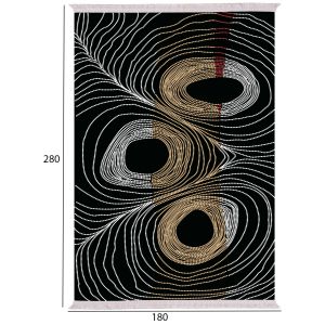 Living room rug Josiane with fringes, black-gold-gray 180x280cm Hm7723,27