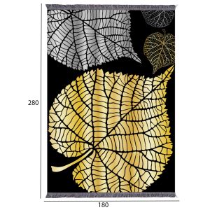 Living room rug with fringes Josiane, leaves 180x280cm Hm7723.39