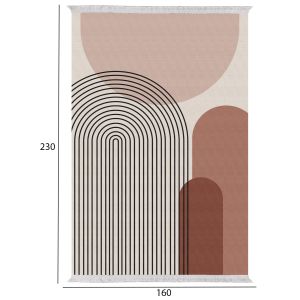 Living room rug with fringes Josiane, multicolor 160x230cm Hm7675.48