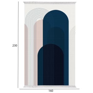 Living room rug with fringes Josiane, multicolor 160x230cm Hm7675.49