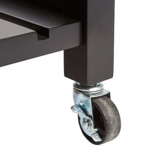 Trolley-shelf Claude MDF black - natural 58x48x87.5cm