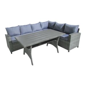 Lounge Flashy 3-piece set, fabric, charcoal color