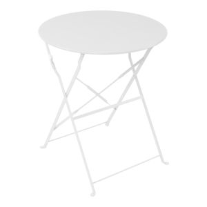 3-piece bistro dining table set, metal, foldable, white, 60x71 cm