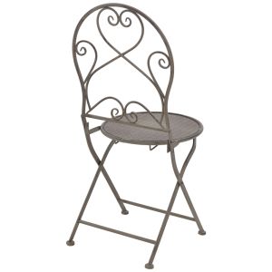 Garden table and chairs set Walen metal in bronze color