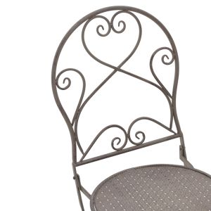Garden table and chairs set Walen metal in bronze color
