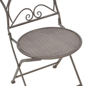 Garden table and chairs set Walen metal in bronze color
