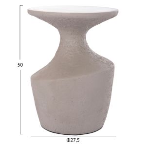 Комплект две маси Santorini Rebon Hm21137.03 фибро цимент в сиво -- φ40см и φ27.5см