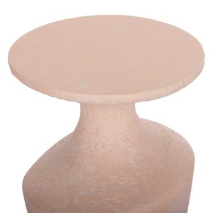 Set of two tables Santorini Rebon Hm21137.04 fiber cement in peach color φ40 and φ27.5 cm.
