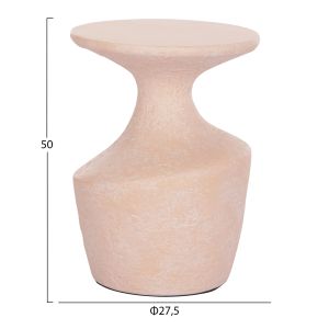 Set of two tables Santorini Rebon Hm21137.04 fiber cement in peach color φ40 and φ27.5 cm.
